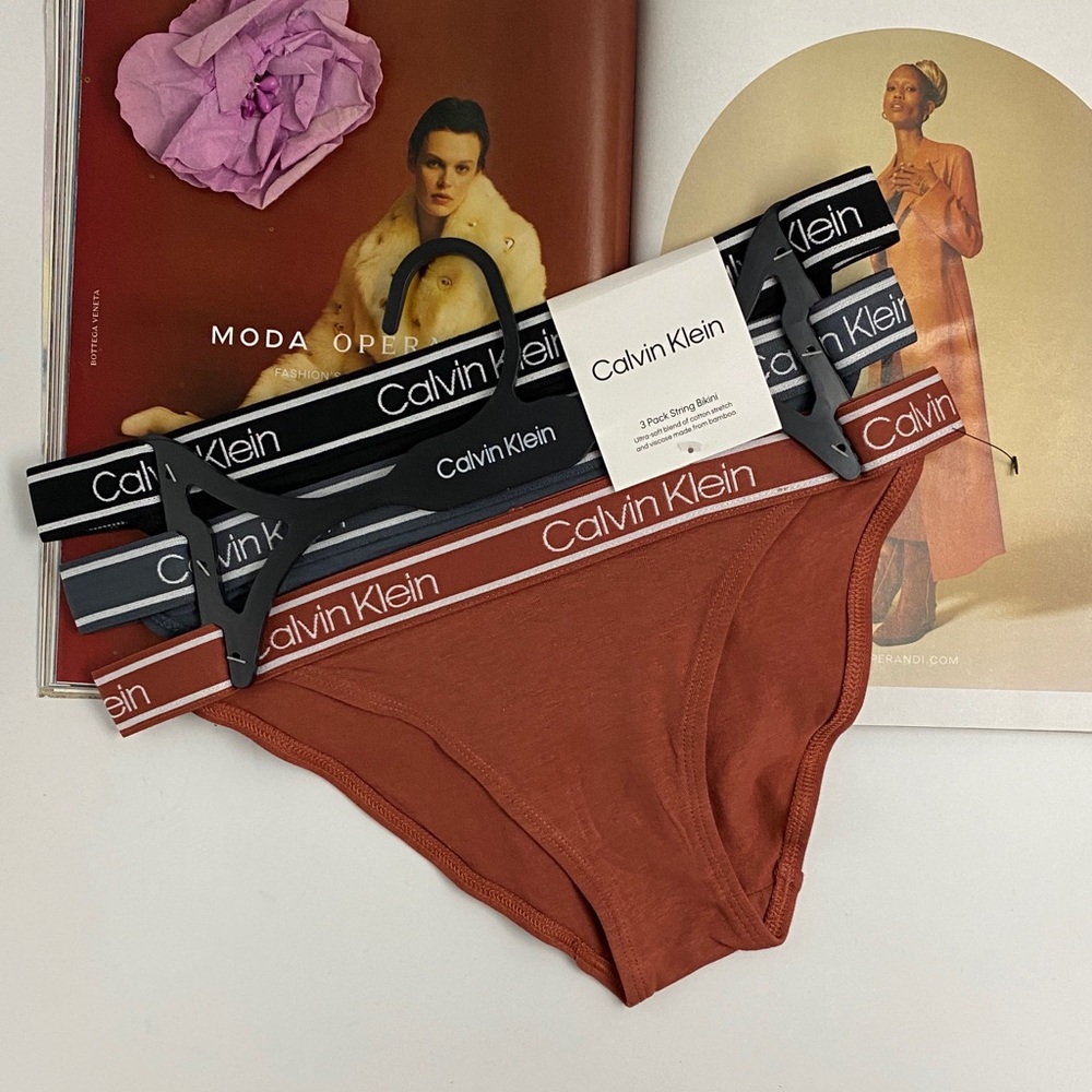 Calvin Klein Women Ultimate Comfort Cheeky String Bikini 3 Pack